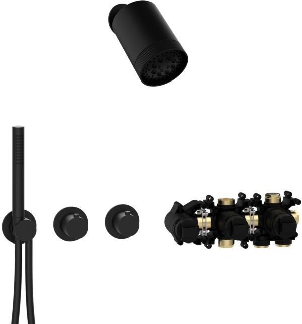 Herzbach MODUL7 Thermostat-Set T-SP3 70.702721.1.12 SPOT Multi Schwarz matt