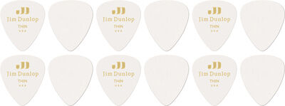 Dunlop Celluloid White Pick Thin