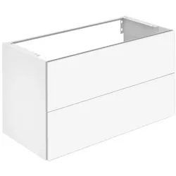 Keuco X-Line Waschtisch-Unterschrank 33173140000 Dekor trüffel seidenmatt, Glas trüffel klar, 100x60,5x49cm, 2 Frontauszüge