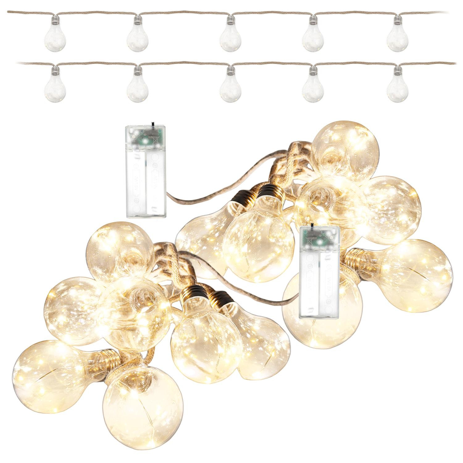 COM-Four decoratieve lichtketting met warmwitte verlichting