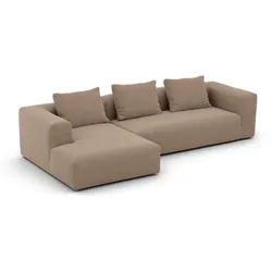 Nordic Collection Ecksofa Kornum Stoff Taupe Brown
