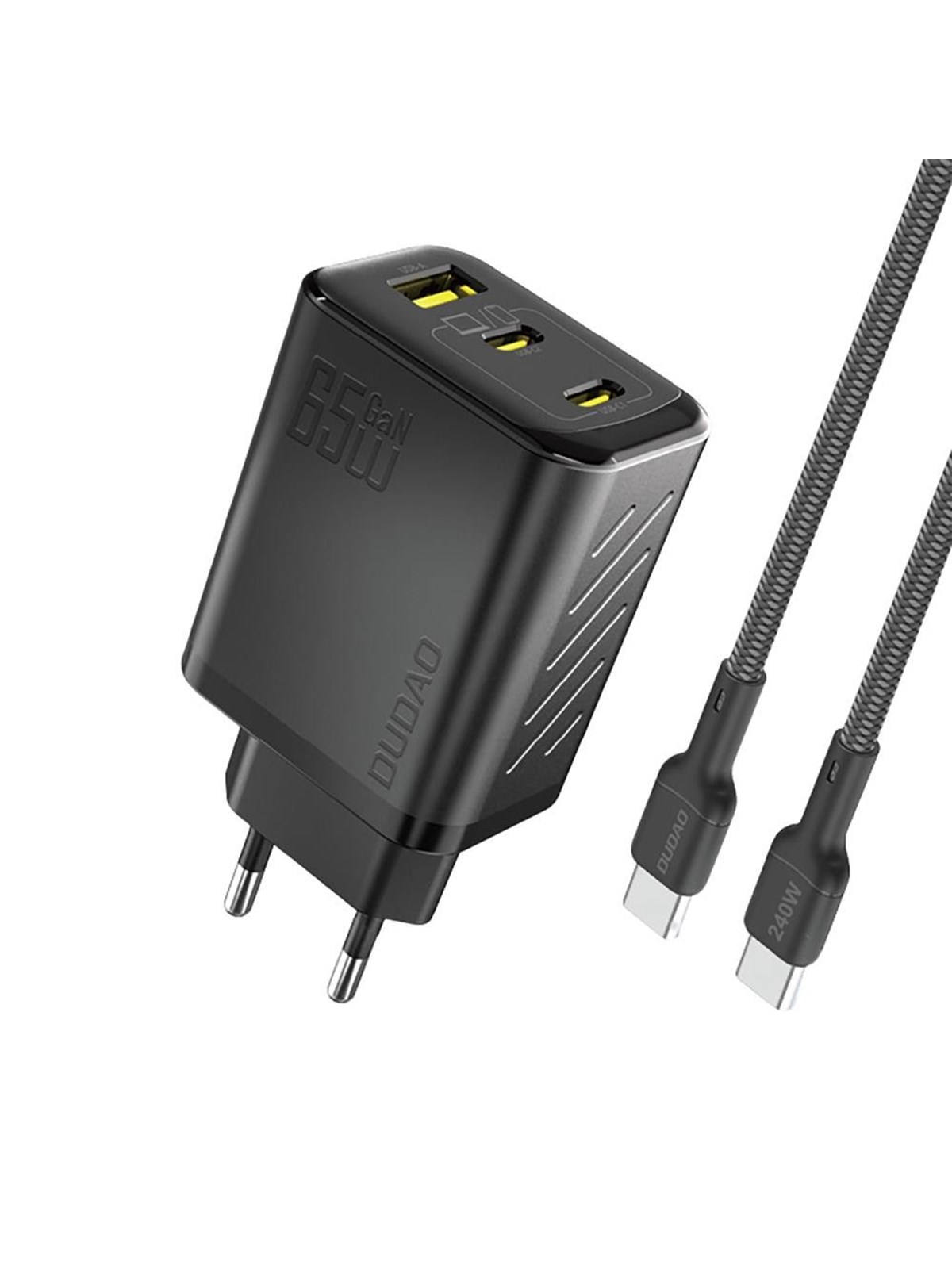 Dudao A29C 65W GaN Wall Charger + USB-C Cable - Black