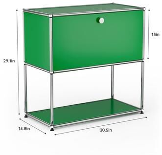 echamp Modern Sideboard Office Storage Credenza Cabinet Metal Organizer