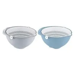 keeeper 2in1 Schüssel-Sieb "stella", gross, nordic-grey Schüssel mit Sieb, zusammen oder einzeln verwendbar, Küchensieb, Grau