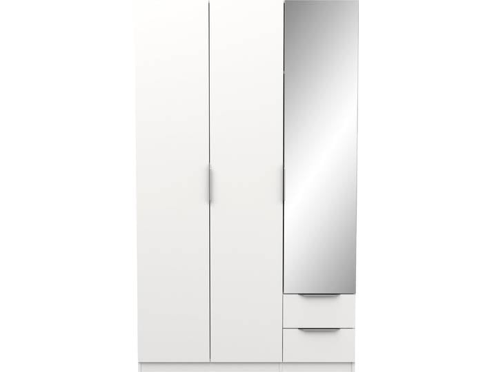 Kleiderschrank DEMEYERE GROUP Ghost , weiß (matt weiß), B:119,4cm H:203cm T:51,1cm, Holzwerkstoff, Schränke, Kleiderschrank