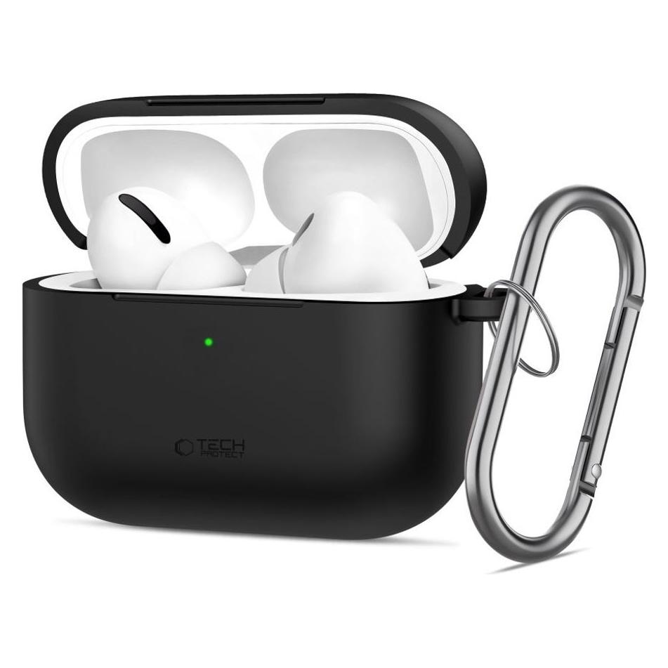 4Kom Headphone case Tech-Protect Apple AIRPODS PRO 3 SILICONE HOOK Black (Kopfhörer Hülle) (TECH-PROTECT)