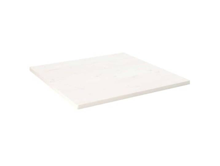 Kaorsrow Tischplatte Massivholz Kiefer Quadratisch Weiß 80x80x2,5 cm Vielseitige Holzplatte für DIY-Möbel im Wohnzimmer oder Gastronomie. Sanft abgerundete Ecken bieten optimalen Schutz.