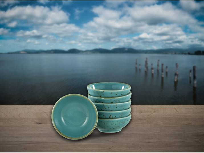Dipschalen Nature Collection Ø 8cm Blau/Aqua