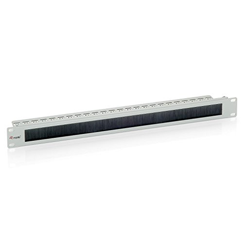 Equip 19 inch kabeldoorvoer 1HE met borstelinzet zwart