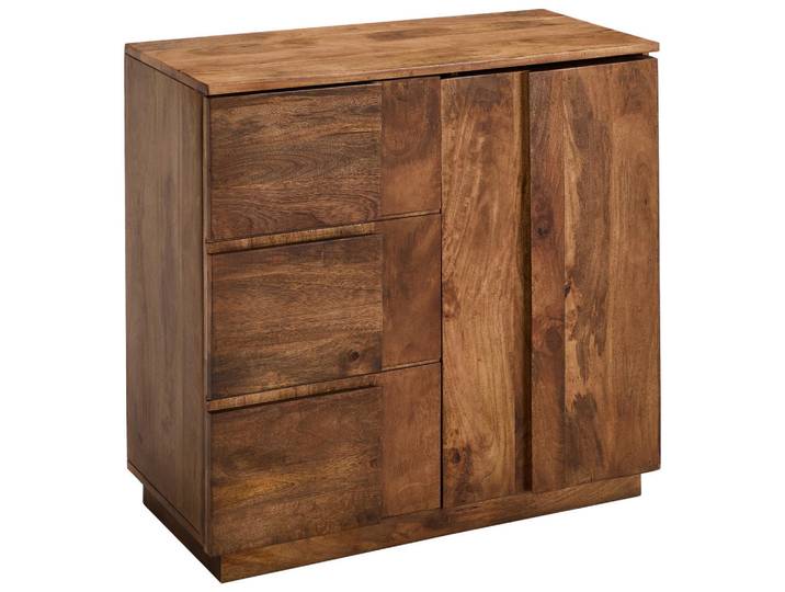 Livetastic Sideboard, Hellbraun, Holz, Mangoholz,Mangoholz,Mangoholz, vollmassiv, Holz, 1 Fächer, 85x80x40 cm, stehend, Holzmöbel, Kleinmöbel Holz, Holzkommoden, Sideboards Holz