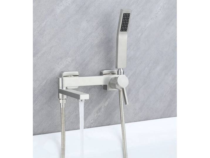 Robinet de baignoire à bec orientable, robinet cascade pour salle de bain 90 ° Mitigeur mural rotatif chaud/froid à triple robinet pour douche