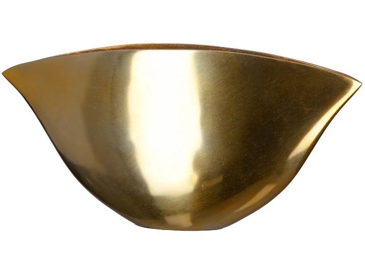 Tischvase GILDE Vase, Oraya , Aluminium , gold (goldfarben), B:40cm H:19cm T:7cm, Aluminium, Vasen, Tischvase, Vase Oraya Dekovase elegant modern Trend Hingucker