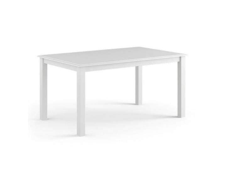 Feldmann-Wohnen Esstisch Belluno Elegante (Tischplatte ausziehbar, 1-St., moderne Optik, Tischplatte ausziehbar), 150-197x93x75cm Massivholz Kiefer weiß lackiert ausziehbar