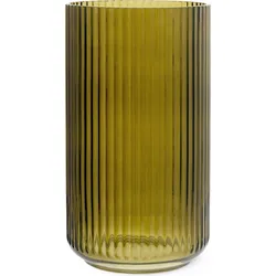 Lyngby Vase 31 cm olivenfarben aus Glas