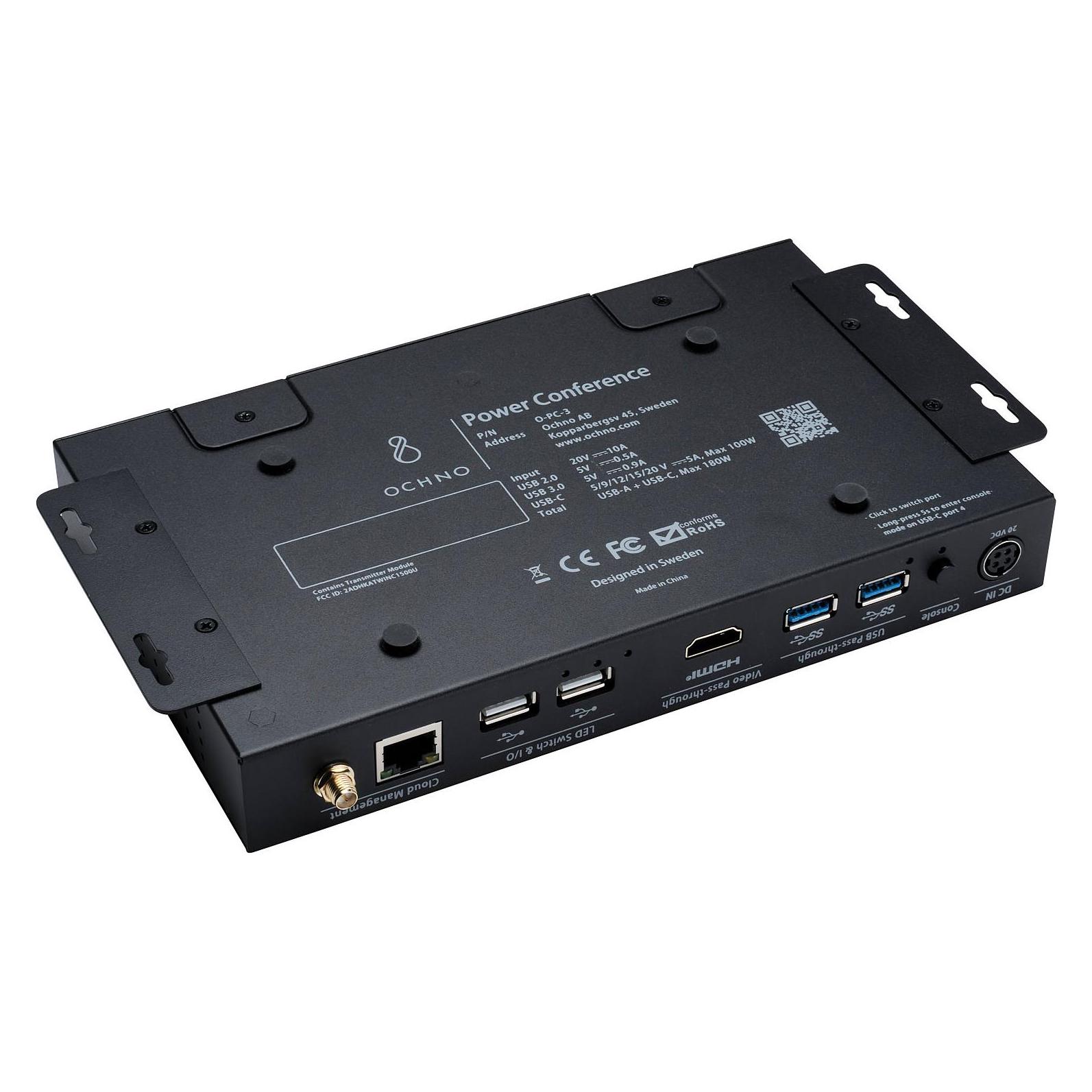 Ochno O-PC-3 - Power Conference main unit, 4x USB-C with HDMI 2.0 and USB 3.0 pass-through (USB-C, 4 Ports) (O-PC-3)