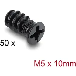 DELOCK 60990 - Lüfterschraube M5 x 10 mm 50 Stück schwarz