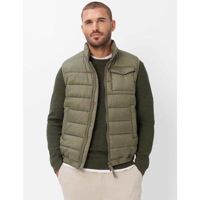 Steppweste BRAX "Style WILL", Herren, Gr. XXL, grün (khaki), Web, 100% Polyamid, Westen Steppweste, 365 Allseason: Steppweste in Techno-Qualität