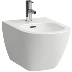 Laufen Lua Wand-Bidet H8300810003021 mit Überlauf, 1 Hahnloch, weiß