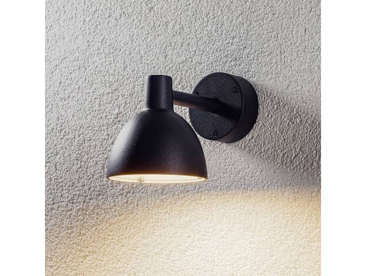 Louis Poulsen Aussenwandleuchte Toldbod 155, dimmbar, schwarz, Aluminium, Design, Wandleuchte außen