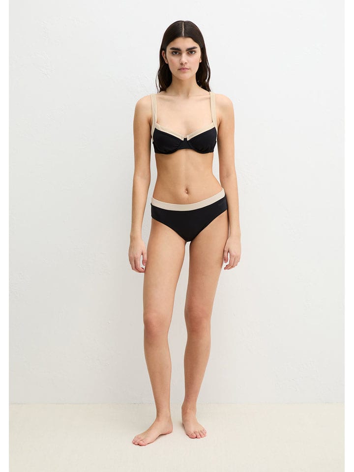 Marc O´Polo Bodywear Bikini-Hose in Schwarz/ Creme - S