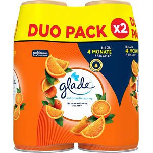 glade Raumduft by brise, automatic spray, 2x 269 ml, Nachfüller, Duo Pack, Fresh Mandarin Dream