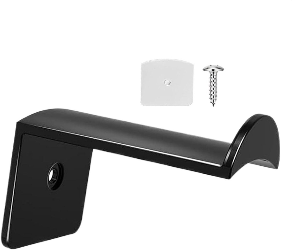 Zwart Hoedenrek Organizer voor aan de muur met sterke lijmbevestiging - Breedte: 7,1 cm