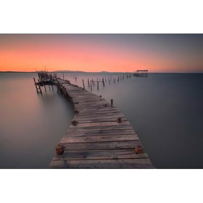 Fototapete PAPERMOON "Photo-Art CHRISTOS ZOUMIDES, PALAFITTE", bunt, B:3,5m L:2,6m, Vlies, Tapeten