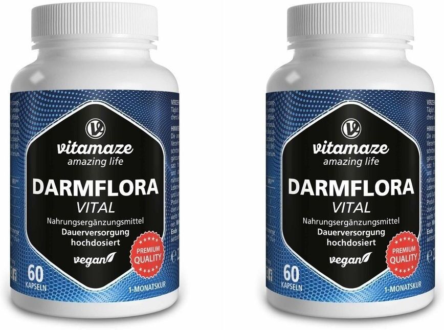 vitamaze Darmflora Vital vegan Kapseln 2x 2x60 St