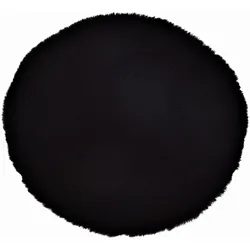 Kunstfell FLAUSCH Sitzkissen (D 34 cm) - schwarz - D 34 cm