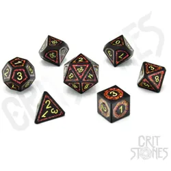 Crit Stones Volcanic Valor Metal RPG Dice Set