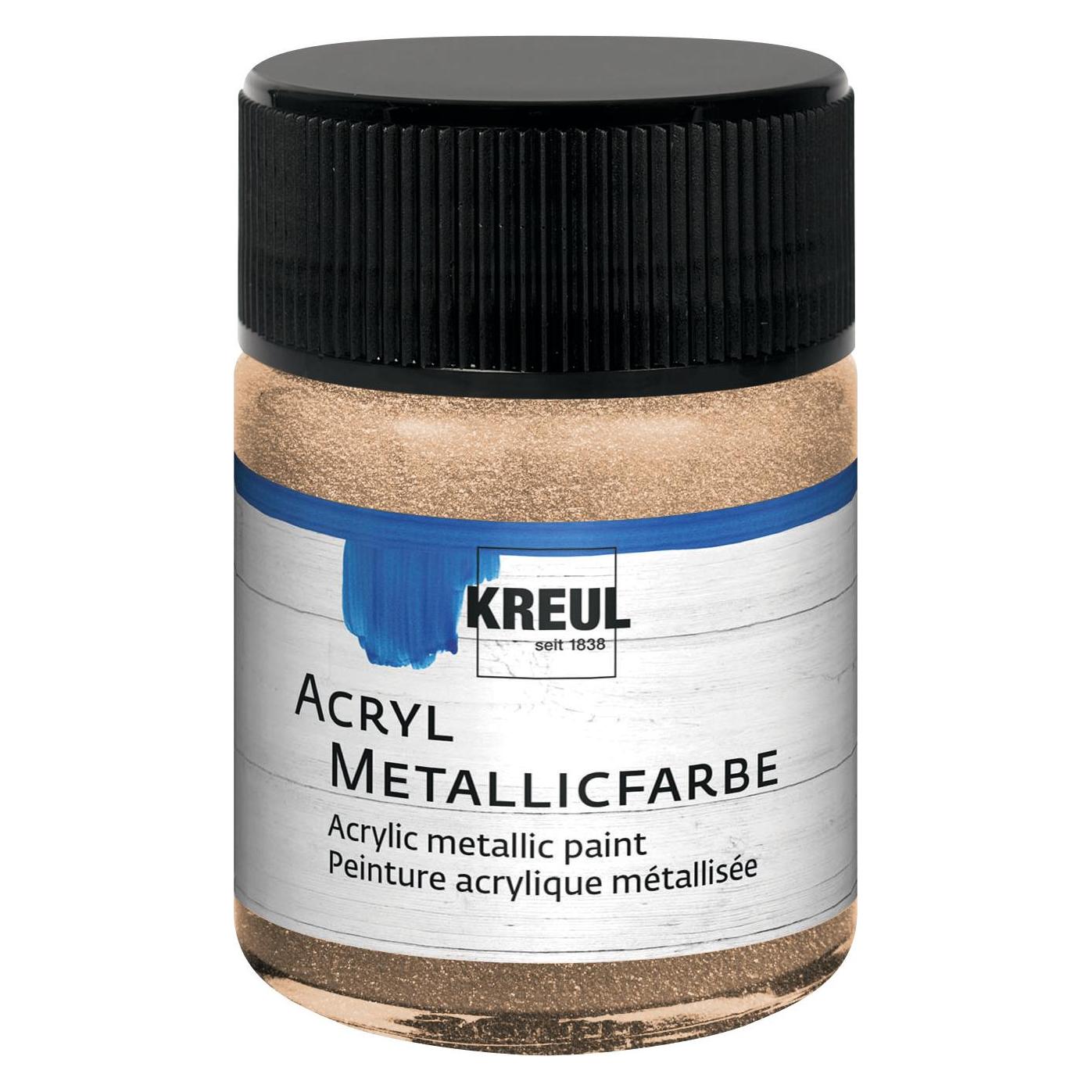 Kreul Acryl Metallicfarbe, cremig deckend, 50 ml (50 ml) (77583)