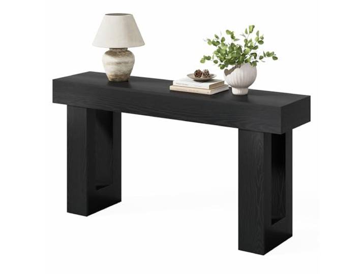 Little Tree 160 cm Lange Konsolentische für den Eingangsbereich, großer Sofatisch hinter der Couch, Holzeingang Foyer Flurtisch, Moderne Konsolen-Sofatische für Wohnzimmer, Schwarz