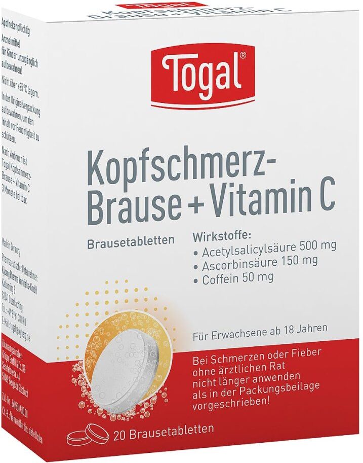 Togal Kopfschmerz-Brause+Vitamin C
