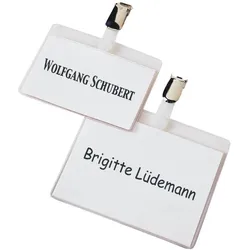 Veloflex, Informationsschild, Namensschilder mit Clip 9x5,4cm 25 Stück