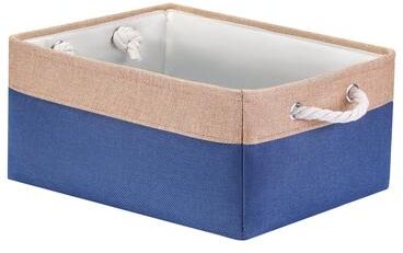 Unique Collapsible Storage Basket Bin With Handle, Fabric Storage Cube