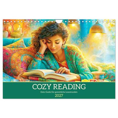 Cozy Reading. Dein Guide für gemütliche Lesestunden (Wandkalender 2027 DIN A4 quer), CALVENDO Monatskalender