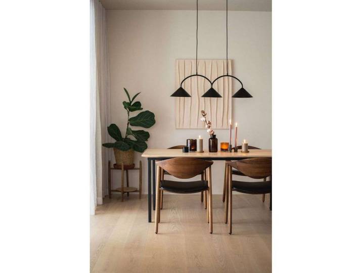 Curve 3 Pendelleuchte Beige - Globen Lighting - Küche - Vintage - Metall - Mehrflammig