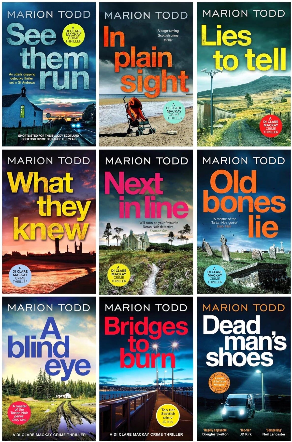 Canelo Crime Detective Clare Mackay Series 9 Books Collection Set By Marion Todd (Books 1-9)