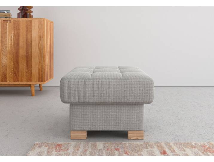 Hocker SIT & MORE Quincy , silber, B:60cm H:41cm T:60cm, Hocker, Sitzhocker