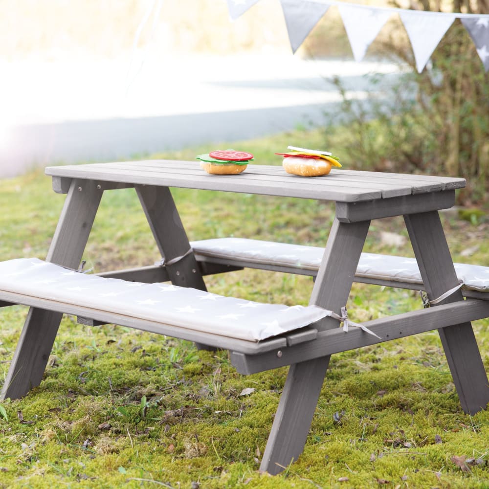 roba Table pique-nique pour enfants gris Gris 85x50x89cm