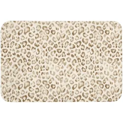 BADEMATTE Leopard - Klassisch - Beige Badvorleger 90x60 cm