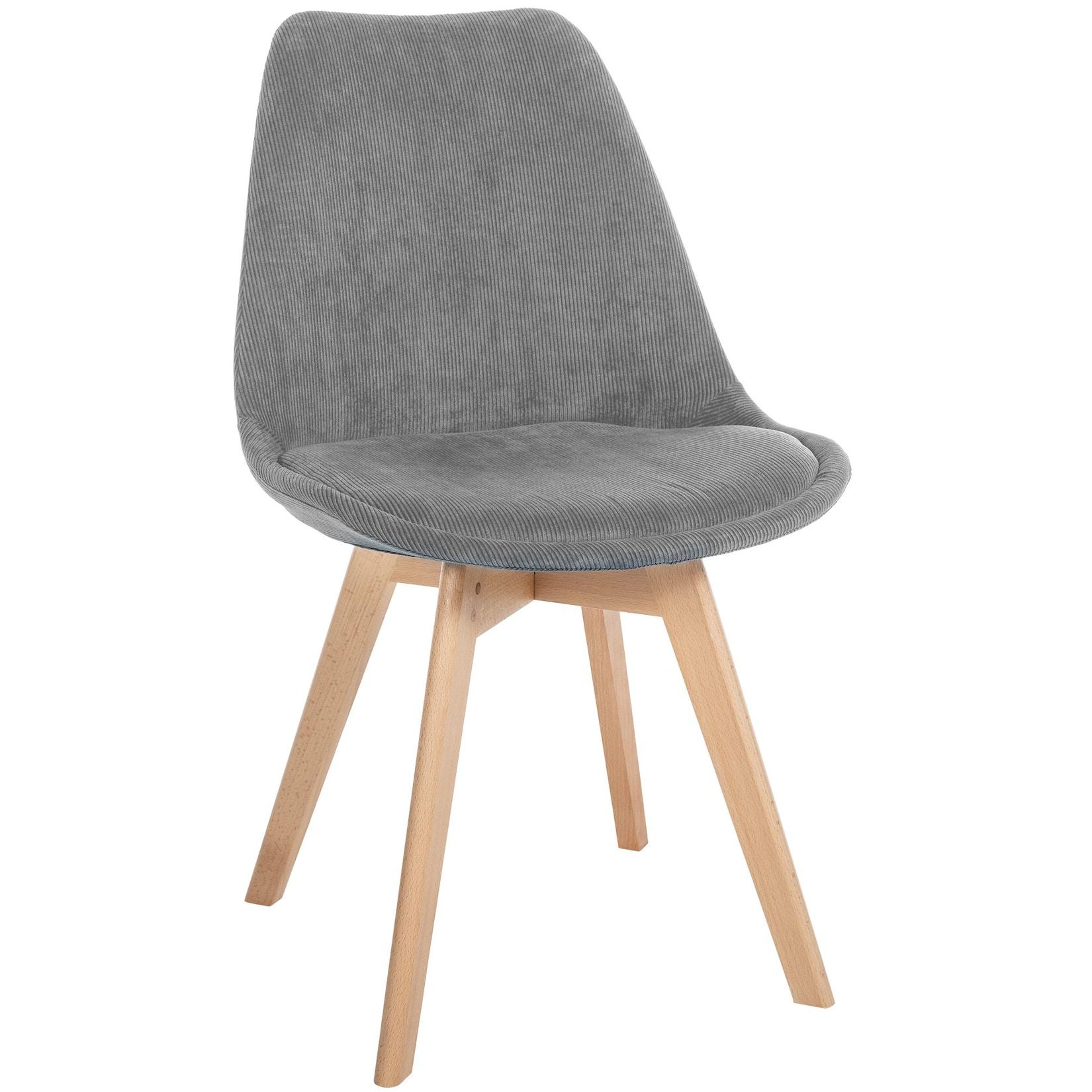 CLP Stuhl Linares Cord Farbe: grau, Material: Cord