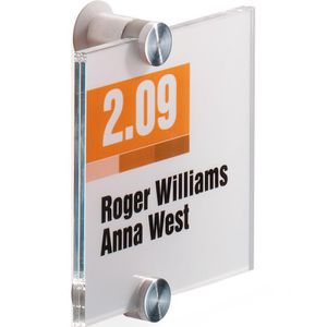 Durable Türschild 4820-19 Crystal Sign transparent, aus Acrylglas, 10,5 x 10,5cm