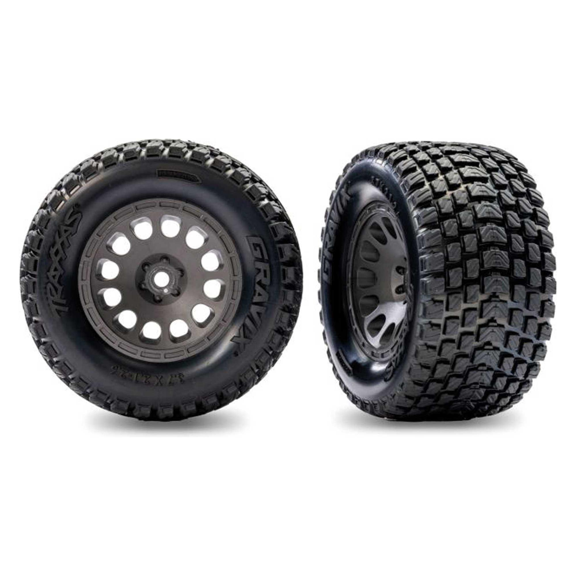 Traxxas Reifen Gravix auf Felge grau (2) Mini XRT (TRX10775-GRAY)