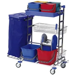 Floorstar RW 3 SOLID Reinigungswagen SOLID Serie verchromt, ohne Deckel und Sack