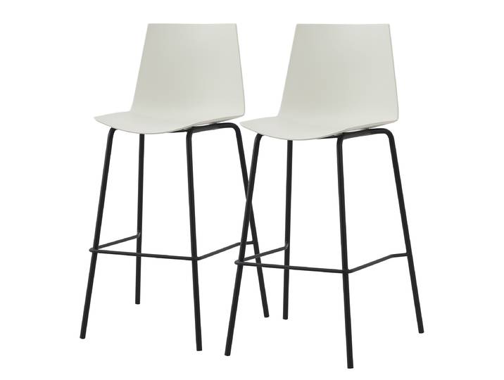 Barstuhl ALLEEN 2er-Set 54 x 109 x 54cm Weiß