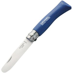 Opinel Schnitzmesser No.7, Kindermesser, gerade Klinge, blau