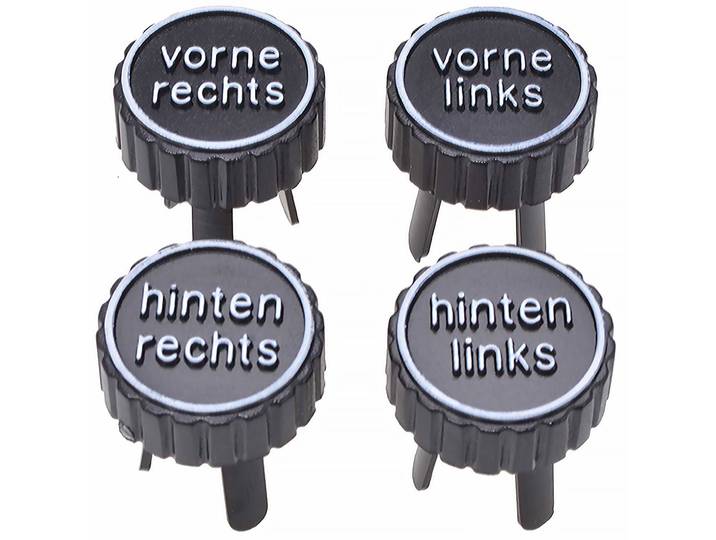 4tlg Reifenmarkierer für den Reifenwechsel, Ø 26 x 31 mm