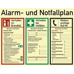 Alarm-/Notfallplan ASR A1.3/DIN EN ISO 7010/DIN 67510 L620xB480mm Ku.