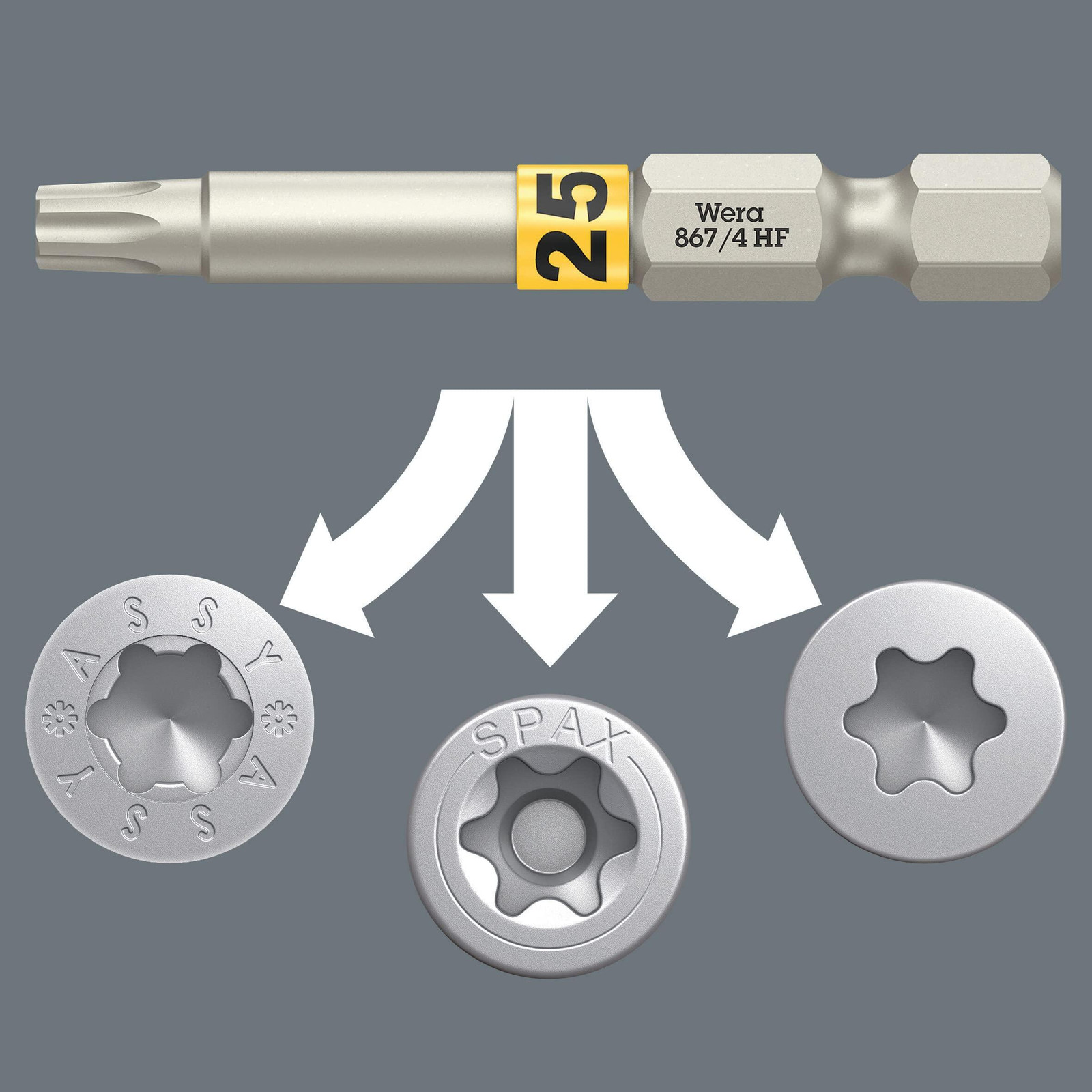 Wera Bit 867 TORX HF 1/4 TX 15, lengte 50 mm, met kleurensysteem